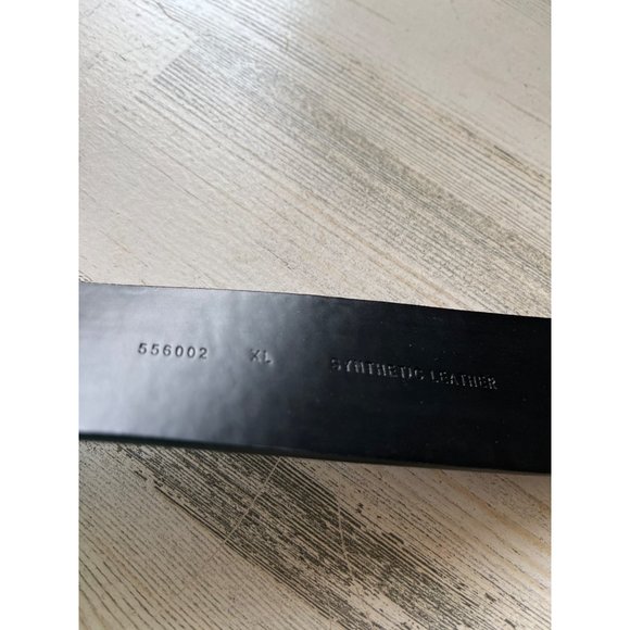 Michael Kors 556002 black synthetic leather belt with silver buckle - Picture 5 of 5